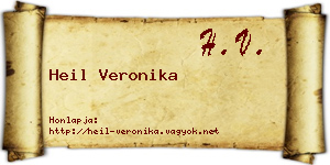 Heil Veronika névjegykártya